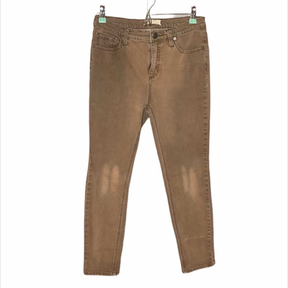 Free People Brown Skinny Denim Jeans Size 28